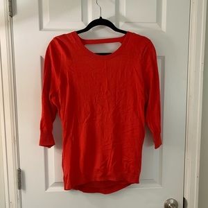 Abercrombie & Fitch Red Open Back Lightweight Sweater